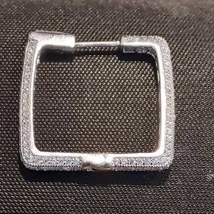 Suzy Lavian Sterling Square CZ earing (Single)